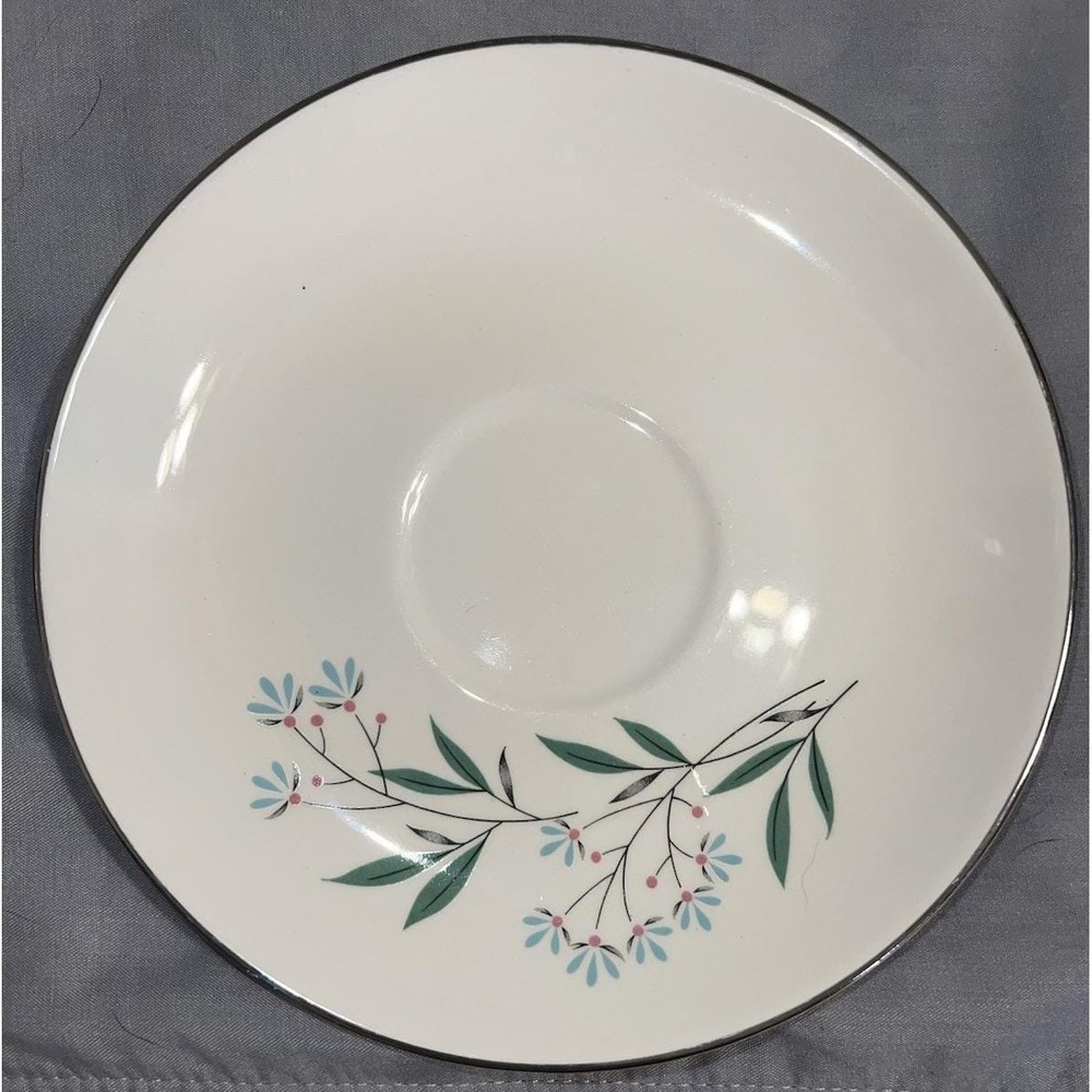 12 Pc Taylor Smith Taylor Petal Lane Cups And Saucers Vintage Floral Dishes MCM - Picture 4 of 11